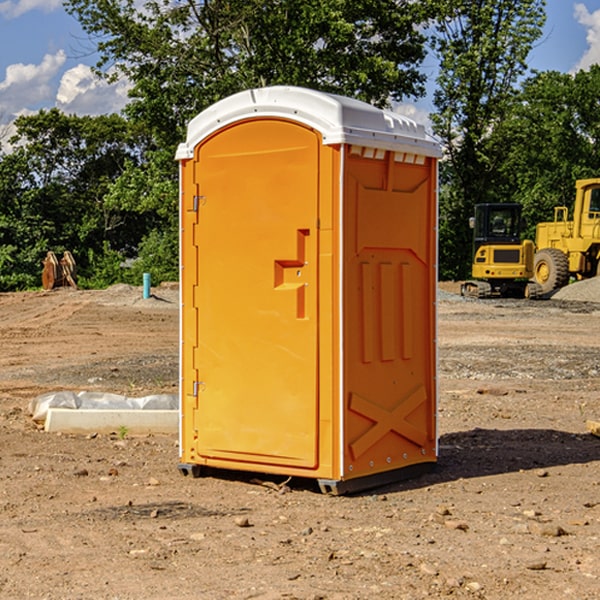 how often are the portable restrooms cleaned and serviced during a rental period in Mountain Wisconsin